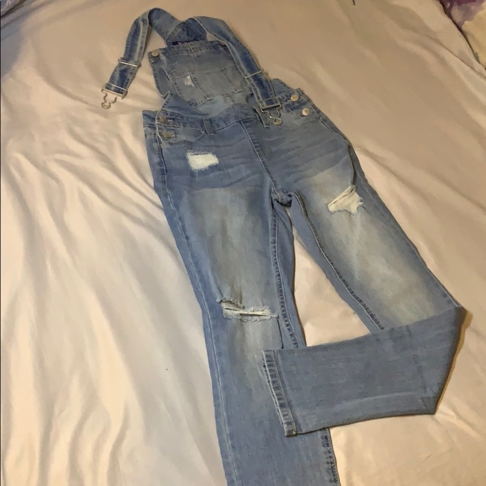 Ripped Denim women’s overalls